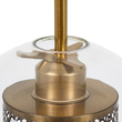 GloboStar® AVERY 00739 Μοντέρνο Κρεμαστό Φωτιστικό Μπάλα Μονόφωτο 1 x E27 IP20 Διάφανο Γυαλί με Χρυσό Μέταλλο - Μ18 x Π18 x Υ38cm