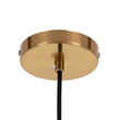GloboStar® AVERY 00741 Μοντέρνο Κρεμαστό Φωτιστικό Πλέγμα Μονόφωτο 1 x E27 IP20 Διάφανο Γυαλί με Χρυσό Μέταλλο - Μ15 x Π15 x Υ60cm