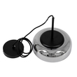 GloboStar® CHARLOTTE 00743 Μοντέρνο Κρεμαστό Φωτιστικό Καμπάνα CREE LED 5W 500lm 180° AC 85-265V IP20 Θερμό Λευκό 2700K Ασημί Γυαλί με Μαύρο Μέταλλο Μ23 x Π23 x Υ23cm - 2 Xρόνια Εγγύηση