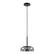 GloboStar® CHARLOTTE 00743 Μοντέρνο Κρεμαστό Φωτιστικό Καμπάνα CREE LED 5W 500lm 180° AC 85-265V IP20 Θερμό Λευκό 2700K Ασημί Γυαλί με Μαύρο Μέταλλο Μ23 x Π23 x Υ23cm - 2 Xρόνια Εγγύηση