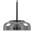 GloboStar® CHARLOTTE 00743 Μοντέρνο Κρεμαστό Φωτιστικό Καμπάνα CREE LED 5W 500lm 180° AC 85-265V IP20 Θερμό Λευκό 2700K Ασημί Γυαλί με Μαύρο Μέταλλο Μ23 x Π23 x Υ23cm - 2 Xρόνια Εγγύηση