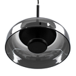 GloboStar® CHARLOTTE 00743 Μοντέρνο Κρεμαστό Φωτιστικό Καμπάνα CREE LED 5W 500lm 180° AC 85-265V IP20 Θερμό Λευκό 2700K Ασημί Γυαλί με Μαύρο Μέταλλο Μ23 x Π23 x Υ23cm - 2 Xρόνια Εγγύηση