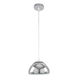 GloboStar® CRISTIN 00756 Μοντέρνο Κρεμαστό Φωτιστικό Ανάρτηση Μονόφωτο 1 x G4 Ασημί Γυαλί - Μ18 x Π18 x Υ13cm