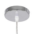 GloboStar® CRISTIN 00756 Μοντέρνο Κρεμαστό Φωτιστικό Ανάρτηση Μονόφωτο 1 x G4 Ασημί Γυαλί - Μ18 x Π18 x Υ13cm