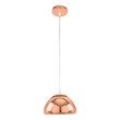 GloboStar® CRISTIN 00758 Μοντέρνο Κρεμαστό Φωτιστικό Ανάρτηση Μονόφωτο 1 x G4 Χάλκινο Γυαλί - Μ18 x Π18 x Υ13cm