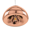 GloboStar® CRISTIN 00758 Μοντέρνο Κρεμαστό Φωτιστικό Ανάρτηση Μονόφωτο 1 x G4 Χάλκινο Γυαλί - Μ18 x Π18 x Υ13cm