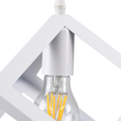 GloboStar® CUBE 00802 Μοντέρνο Κρεμαστό Φωτιστικό Πλέγμα Μονόφωτο 1 x E27 IP20 Λευκό Μέταλλο - Μ25 x Π25 x Υ25cm