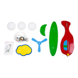 GloboStar® AIRPLANE 01575 Παιδικό Κρεμαστό Φωτιστικό Φιγούρα Τρίφωτο 3 x E27 IP20 Πολύχρωμο Ξύλο με Λευκό Γυαλί - Μ51 x Π49 x Υ26cm