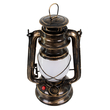 GloboStar® 76547 Vintage Επιτραπέζιο Διακοσμητικό Φωτιστικό LED Retro Μπρούτζινο Φαναράκι Flame Effect 10W 500lm Επαναφορτιζόμενο με Διακόπτη On/Off & Καλώδιο Πρίζα Σούκο - Μπαταρίας 2x18650 4000Mah (Περιλαμβάνονται) Ultra Θερμό Λευκό 1800K