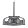 GloboStar® CHARLOTTE 00743 Μοντέρνο Κρεμαστό Φωτιστικό Καμπάνα CREE LED 5W 500lm 180° AC 85-265V IP20 Θερμό Λευκό 2700K Ασημί Γυαλί με Μαύρο Μέταλλο Μ23 x Π23 x Υ23cm - 2 Xρόνια Εγγύηση
