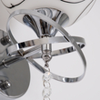 GloboStar® CANTER 00634 Μοντέρνο Επιτοίχιο Φωτιστικό Απλίκα Μονόφωτο 1 x E27 IP20 Ασημί Μέταλλο με Λευκό Γυαλί - Μ14 x Π15 x Υ30cm