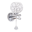 GloboStar® CANTER 00634 Μοντέρνο Επιτοίχιο Φωτιστικό Απλίκα Μονόφωτο 1 x E27 IP20 Ασημί Μέταλλο με Λευκό Γυαλί - Μ14 x Π15 x Υ30cm