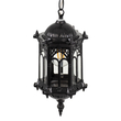GloboStar® DARCY 00655 Vintage Κρεμαστό Φωτιστικό Πλέγμα Μονόφωτο 1 x E27 IP20 Μαύρο Μέταλλο με Διάφανο Γυαλί - Μ15.5 x Π15.5 x Υ32.5cm