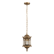 GloboStar® DARCY 00656 Vintage Κρεμαστό Φωτιστικό Πλέγμα Μονόφωτο 1 x E27 IP20 Μπρούτζινο Μέταλλο με Διάφανο Γυαλί - Μ15.5 x Π15.5 x Υ32.5cm