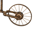 GloboStar® SWIFTWALKER 00660 Vintage Κρεμαστό Φωτιστικό Φιγούρα Τρίφωτο 3 x E27 IP20 Χάλκινο & Κόκκινο Μέταλλο - Μ85 x Π29.5 x Υ55cm