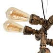 GloboStar® SWIFTWALKER 00660 Vintage Κρεμαστό Φωτιστικό Φιγούρα Τρίφωτο 3 x E27 IP20 Χάλκινο & Κόκκινο Μέταλλο - Μ85 x Π29.5 x Υ55cm