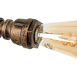 GloboStar® SWIFTWALKER 00660 Vintage Κρεμαστό Φωτιστικό Φιγούρα Τρίφωτο 3 x E27 IP20 Χάλκινο & Κόκκινο Μέταλλο - Μ85 x Π29.5 x Υ55cm