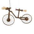 GloboStar® SWIFTWALKER 00660 Vintage Κρεμαστό Φωτιστικό Φιγούρα Τρίφωτο 3 x E27 IP20 Χάλκινο & Κόκκινο Μέταλλο - Μ85 x Π29.5 x Υ55cm
