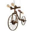 GloboStar® SWIFTWALKER 00660 Vintage Κρεμαστό Φωτιστικό Φιγούρα Τρίφωτο 3 x E27 IP20 Χάλκινο & Κόκκινο Μέταλλο - Μ85 x Π29.5 x Υ55cm