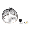 GloboStar® NEVIS 00681 Μοντέρνο Κρεμαστό Φωτιστικό Πλέγμα Μονόφωτο 1 x E27 IP20 Μαύρο Μέταλλο - Μ49 x Π49 x Υ34.5cm