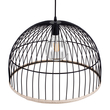 GloboStar® NEVIS 00681 Μοντέρνο Κρεμαστό Φωτιστικό Πλέγμα Μονόφωτο 1 x E27 IP20 Μαύρο Μέταλλο - Μ49 x Π49 x Υ34.5cm