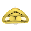GloboStar® CRISTIN 00760 Μοντέρνο Κρεμαστό Φωτιστικό Ανάρτηση Μονόφωτο 1 x E27 IP20 Χρυσό Γυαλί - Μ30 x Π30 x Υ19cm