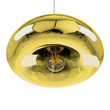 GloboStar® CRISTIN 00760 Μοντέρνο Κρεμαστό Φωτιστικό Ανάρτηση Μονόφωτο 1 x E27 IP20 Χρυσό Γυαλί - Μ30 x Π30 x Υ19cm