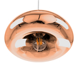 GloboStar® CRISTIN 00761 Μοντέρνο Κρεμαστό Φωτιστικό Ανάρτηση Μονόφωτο 1 x E27 IP20 Χάλκινο Γυαλί - Μ30 x Π30 x Υ19cm