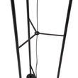 GloboStar® CURACAO 00771 Μοντέρνο Επιδαπέδιο Φωτιστικό Μονόφωτο 1 x E27 IP20 Μαύρο Μέταλλο με Καφέ Ξύλο - Μ30 x Π30 x Υ170cm
