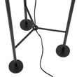 GloboStar® CURACAO 00771 Μοντέρνο Επιδαπέδιο Φωτιστικό Μονόφωτο 1 x E27 IP20 Μαύρο Μέταλλο με Καφέ Ξύλο - Μ30 x Π30 x Υ170cm