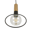 GloboStar® OLVERO 00772 Μοντέρνο Κρεμαστό Φωτιστικό Ανάρτηση Μονόφωτο 1 x E27 IP20 Μαύρο & Χρυσό Μέταλλο - Μ18 x Π4 x Y38cm