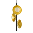 GloboStar® JOLIET 00781 Μοντέρνο Κρεμαστό Φωτιστικό Ανάρτηση Τρίφωτο 3 x G9 Μαύρο & Χρυσό Μέταλλο - Μ28 x Π28 x Y63cm