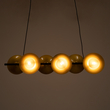 GloboStar® JOLIET 00783 Μοντέρνο Κρεμαστό Φωτιστικό Ανάρτηση Πολύφωτο 6 x G9 Μαύρο & Χρυσό Μέταλλο - Μ95 x Π28 x Υ20cm