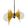 GloboStar® JOLIET 00783 Μοντέρνο Κρεμαστό Φωτιστικό Ανάρτηση Πολύφωτο 6 x G9 Μαύρο & Χρυσό Μέταλλο - Μ95 x Π28 x Υ20cm