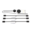 GloboStar® ZANE 00784 Μοντέρνο Φωτιστικό Οροφής Πλέγμα Πολύφωτο 6 x E27 IP20 Μαύρο Μέταλλο - Μ70 x Π70 x Υ100cm