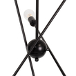 GloboStar® ZANE 00784 Μοντέρνο Φωτιστικό Οροφής Πλέγμα Πολύφωτο 6 x E27 IP20 Μαύρο Μέταλλο - Μ70 x Π70 x Υ100cm