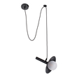 GloboStar® CELEST 00789 Μοντέρνο Κρεμαστό Φωτιστικό Ανάρτηση Μονόφωτο 1 x G9 Μαύρο Μέταλλο με Λευκό Γυαλί - Μ20 x Π20 x Υ26.5cm