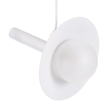 GloboStar® CELEST 00790 Μοντέρνο Κρεμαστό Φωτιστικό Ανάρτηση Μονόφωτο 1 x G9 Λευκό Μέταλλο με Λευκό Γυαλί - Μ20 x Π20 x Υ26.5cm