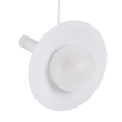 GloboStar® CELEST 00790 Μοντέρνο Κρεμαστό Φωτιστικό Ανάρτηση Μονόφωτο 1 x G9 Λευκό Μέταλλο με Λευκό Γυαλί - Μ20 x Π20 x Υ26.5cm