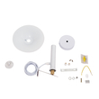GloboStar® CELEST 00790 Μοντέρνο Κρεμαστό Φωτιστικό Ανάρτηση Μονόφωτο 1 x G9 Λευκό Μέταλλο με Λευκό Γυαλί - Μ20 x Π20 x Υ26.5cm