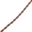 GloboStar® 115105 Vintage Κρεμαστό Φωτιστικό Ανάρτηση Μονόφωτο 1 x E27 IP20 Χρυσό & Μπρούτζινο Μέταλλο με Καφέ Ύφασμα - 100cm