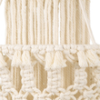 GloboStar® 36200 ETHIOPIA Boho Καπέλο Φωτιστικού- Μακραμέ Πλεκτό Χειροποίητο Μπεζ Σχοινί Μ30 x Π30 x Υ90cm