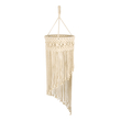GloboStar® 36203 TUNISIA Boho Καπέλο Φωτιστικού- Μακραμέ Πλεκτό Χειροποίητο Μπεζ Σχοινί Μ30 x Π30  x Υ120cm