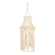 GloboStar® 36209 SOMALIA Boho Καπέλο Φωτιστικού Μακραμέ Πλεκτό Χειροποίητο Μπεζ Σχοινί Μ30 x Π30  x Υ90cm