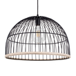 GloboStar® NEVIS 00681 Μοντέρνο Κρεμαστό Φωτιστικό Πλέγμα Μονόφωτο 1 x E27 IP20 Μαύρο Μέταλλο - Μ49 x Π49 x Υ34.5cm