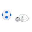 GloboStar® FOOTBALL 00644 Παιδικό Κρεμαστό Φωτιστικό Μπάλα Μονόφωτο 1 x E27 IP20 Λευκό & Μπλε Γυαλί - Μ15 x Π15 x Y18cm
