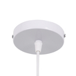 GloboStar® SANTOR 00729 Boho Κρεμαστό Φωτιστικό Μπάλα Μονόφωτο 1 x E27 IP20 Λευκό & Μπλε Σχοινί - Μ50 x Π50 x Y50cm