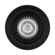 GloboStar® AKIRA 60617 Επιφανειακό Κινούμενο Στρόγγυλο Φωτιστικό Σποτ Αλουμινίου με Ντουί GU10 AC 220-240V IP44 Φ8 x Υ10cm - Μαύρο