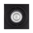 GloboStar® AKIRA 60621 Επιφανειακό Κινούμενο Τετράγωνο Φωτιστικό Σποτ Αλουμινίου με Ντουί GU10 AC 220-240V IP44 Μ8 x Π8 x Υ10cm - Μαύρο