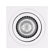 GloboStar® AKIRA 60622 Επιφανειακό Κινούμενο Τετράγωνο Φωτιστικό Σποτ Αλουμινίου με Ντουί GU10 AC 220-240V IP44 Μ8 x Π8 x Υ10cm - Λευκό